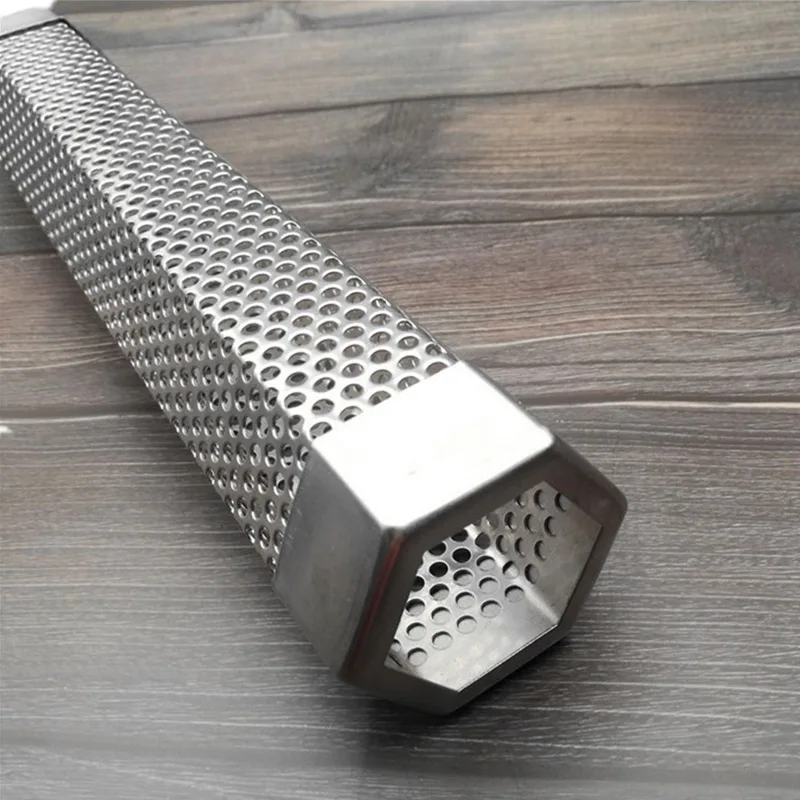 Stainless Steel Grill Metal Mesh Grid Square Hexagon Cold Smoke Generator Pellet Smoker Outdoor for BBQ Baking Accessories | Дом и сад