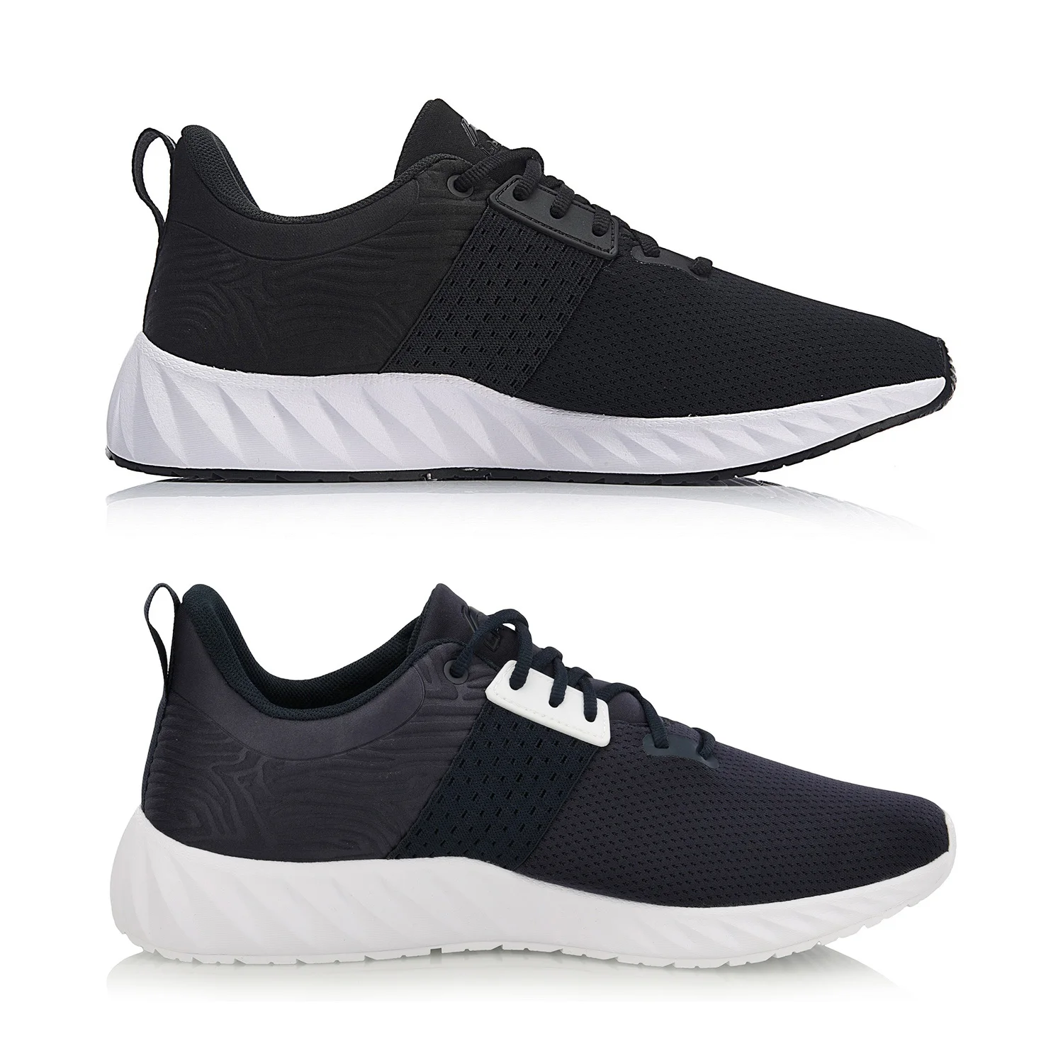 Li Ning Мужская блестящая обувь для образа жизни износостойкая с подушкой li ning