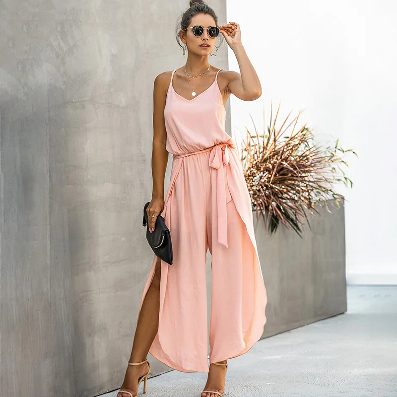 

Женский комбинезон на бретелях-спагетти, без рукавов