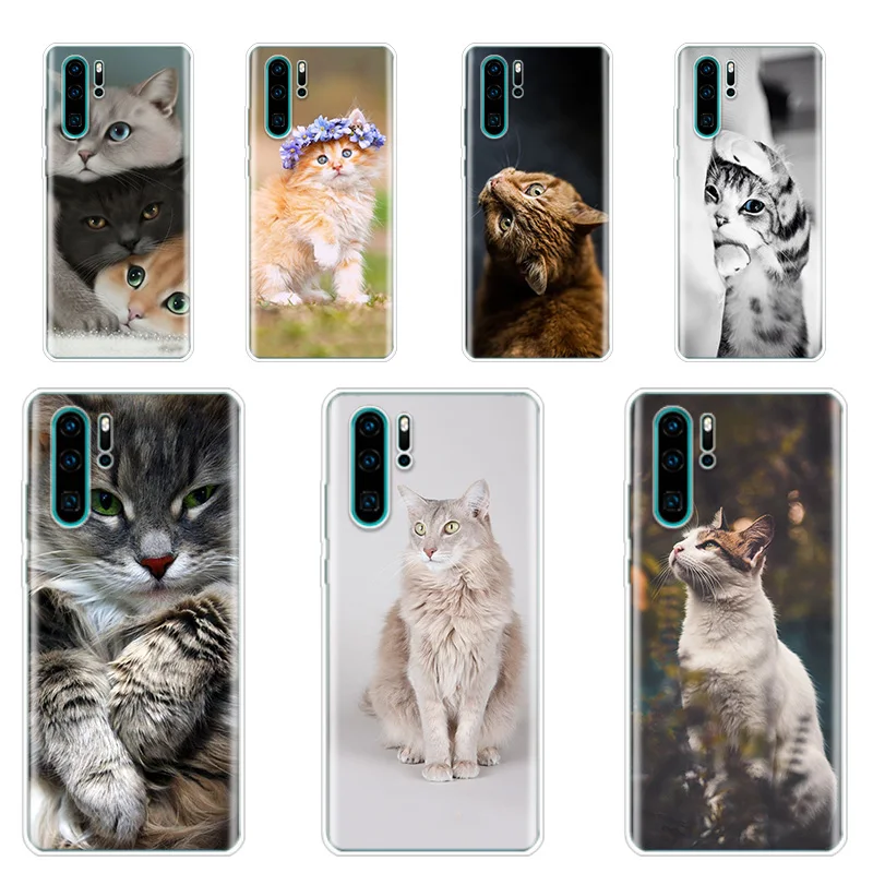 Чехол с изображением милого котенка Hawei для P Smart 2020 2019 2018 чехол Huawei P10 P20 P30 lite P40 Pro