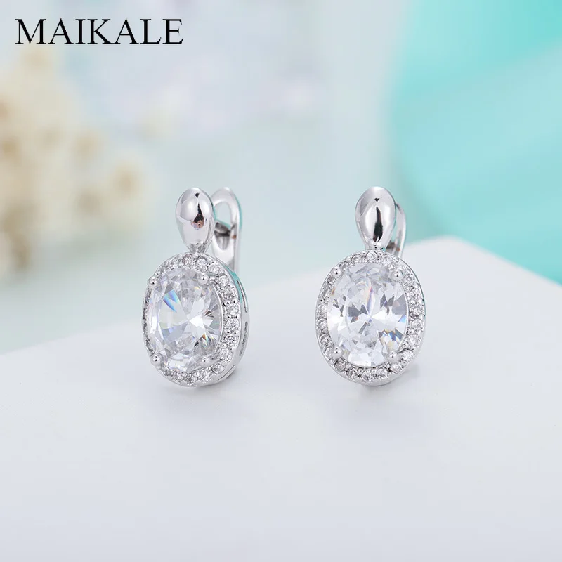 Женские круглые серьги подвески MAIKALE роскошные золотистого/серебристого цвета с