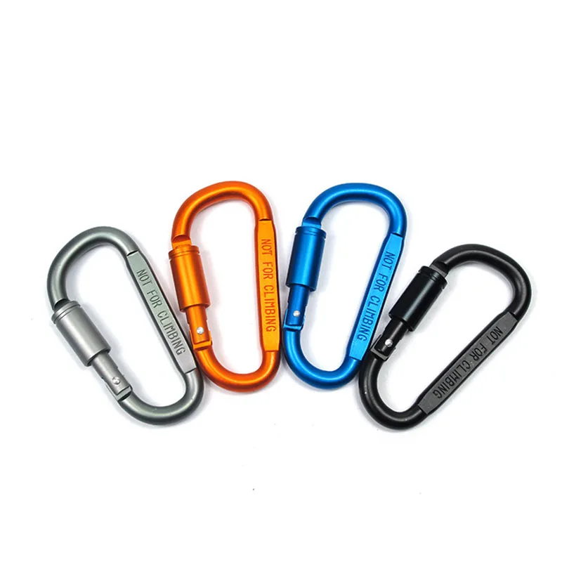 1 шт. алюминиевый сплав d-кольцо замок карабин клип брелок на веревке спасательный