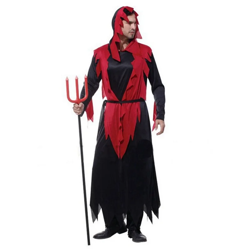 Красный Дьявол есть темная мантия сценический костюм костюмы на Хэллоуин платье