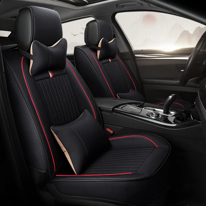 Полное покрытие льняное волокно чехлы для автомобильных сидений great wall haval h2 h5 h6 h9