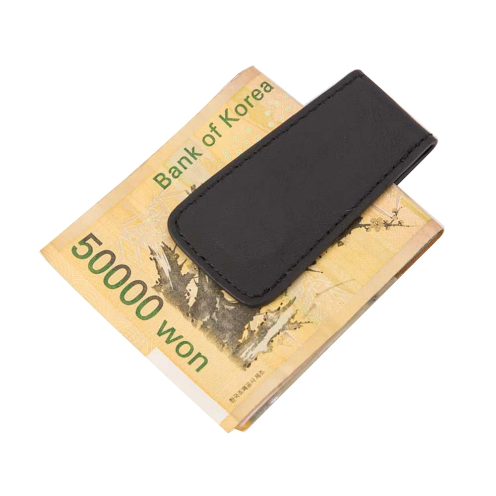 

Mini Magnet PU Leather Ultra Thin Small Wallet Cheque Holder Korean Retro Plain Short Simple Stylish Exquisite Version