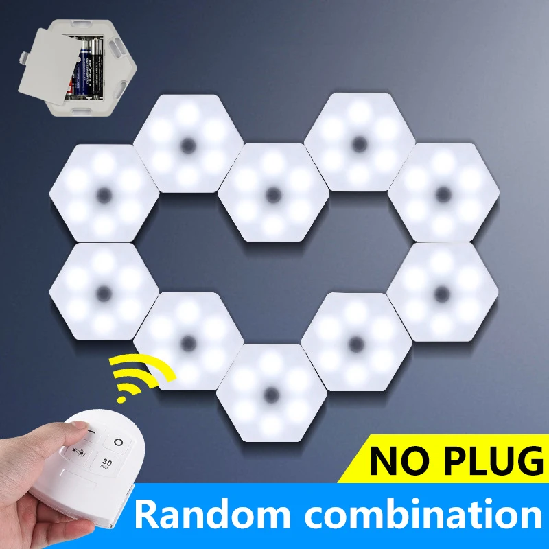 Шестиугольная Квантовая Светодиодная лампа сделай сам сращиваемый сенсорный