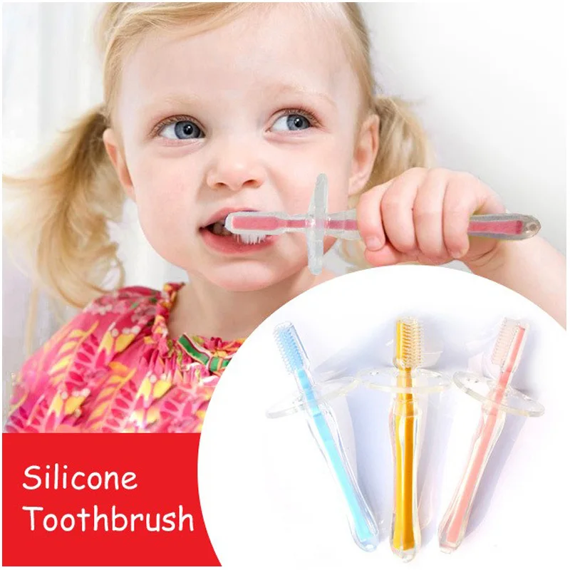 200Pcs Kids Soft Silicone Training Toothbrush Baby Children Dental Oral Care Tooth Brush Tool Baby Kids Teething Teether