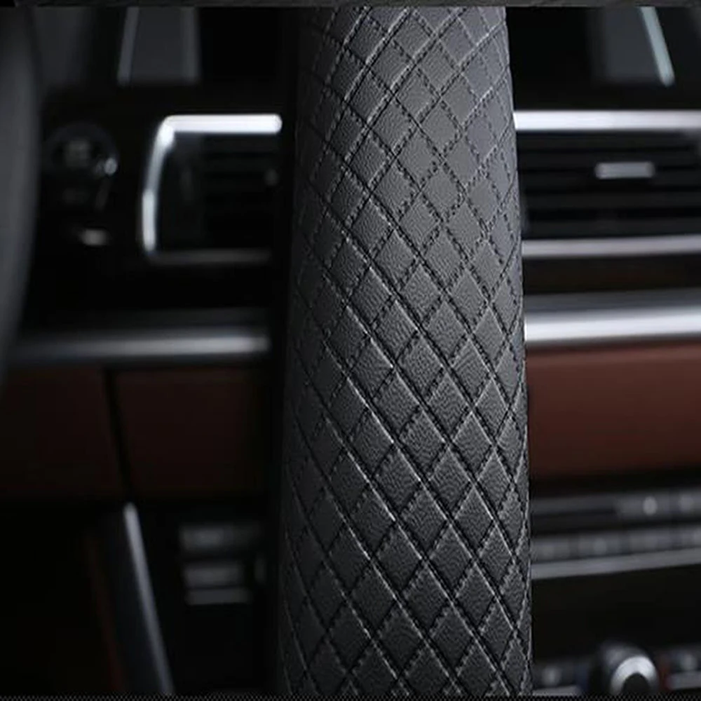 HITWH Leather Universal Car Steering Wheel Cover 37CM 38CM Car Styling Sport Auto Steering Wheel Covers Anti Slip