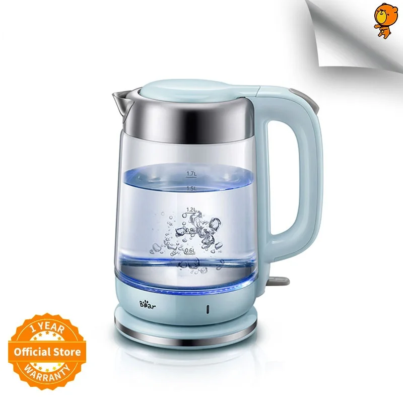 

Bear 1.7L Electric Kettle 1800W Household Water Boiler Fast-heating Coffee Tea Pot Kettle with Automatic Power-off Function