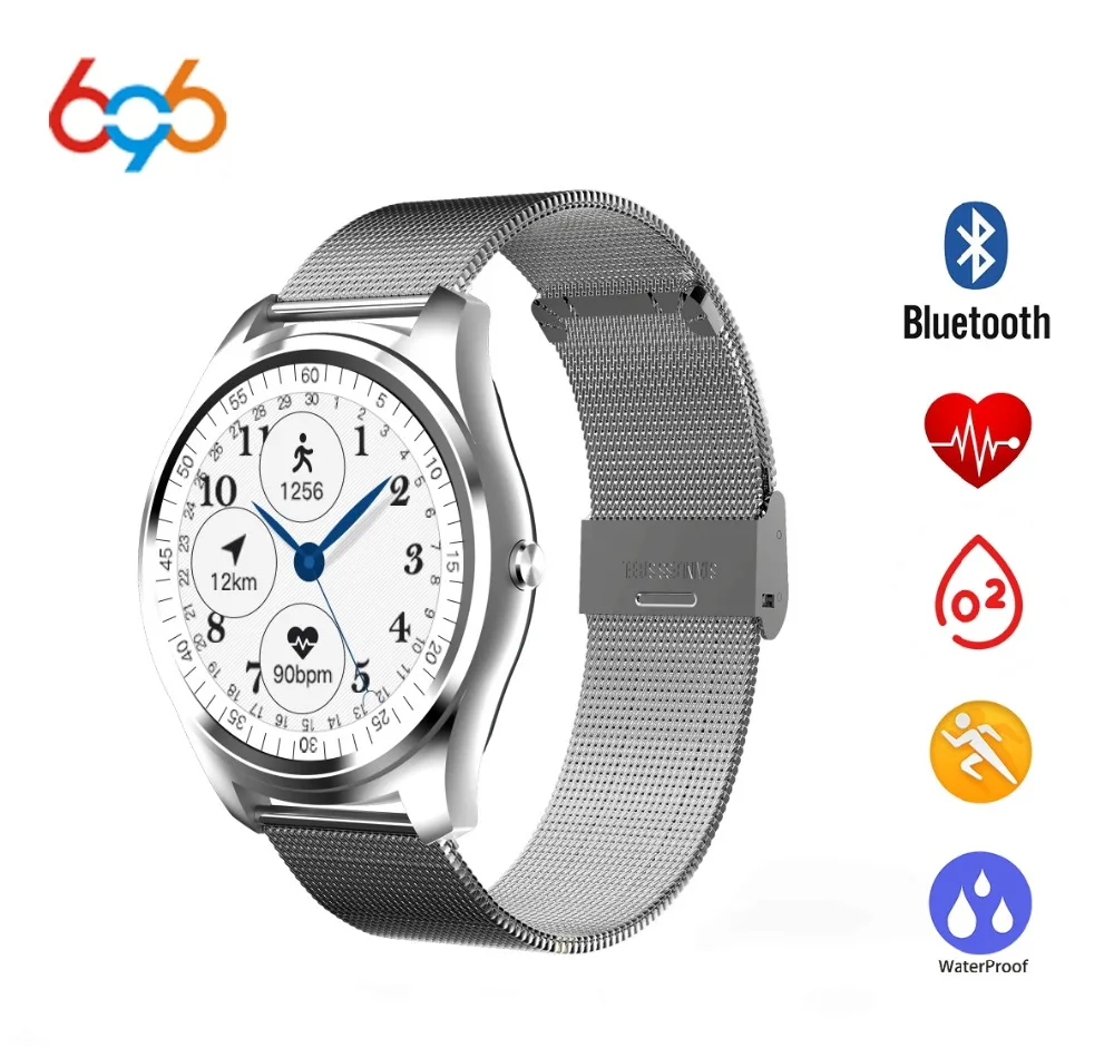696X8 Спортивные Смарт часы с монитором сердечного ритма артериального давления