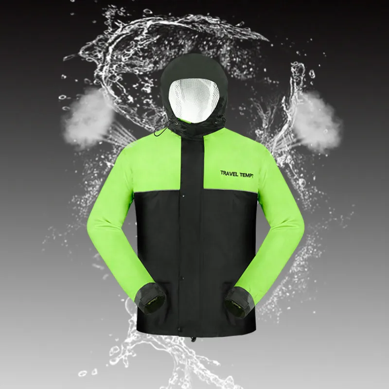 

Motorcycle Men Raincoat Hooded Hiking Waterproof Impermeable Travel Women Raincoat Outdoor Adult Raincoat Set Reusable MM60YY
