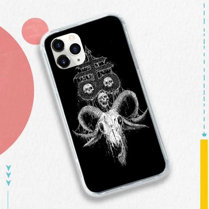 

Pentagram 666 Demonic Satanic Phone Case for iPhone 11 12 pro XS MAX 8 7 6 6S Plus X 5S SE 2020 XR