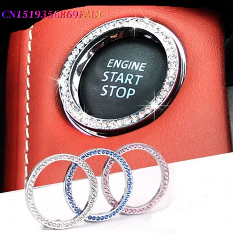 Алмазный переключатель зажигания украшение кольцо для ключей наклейка skoda Octavia