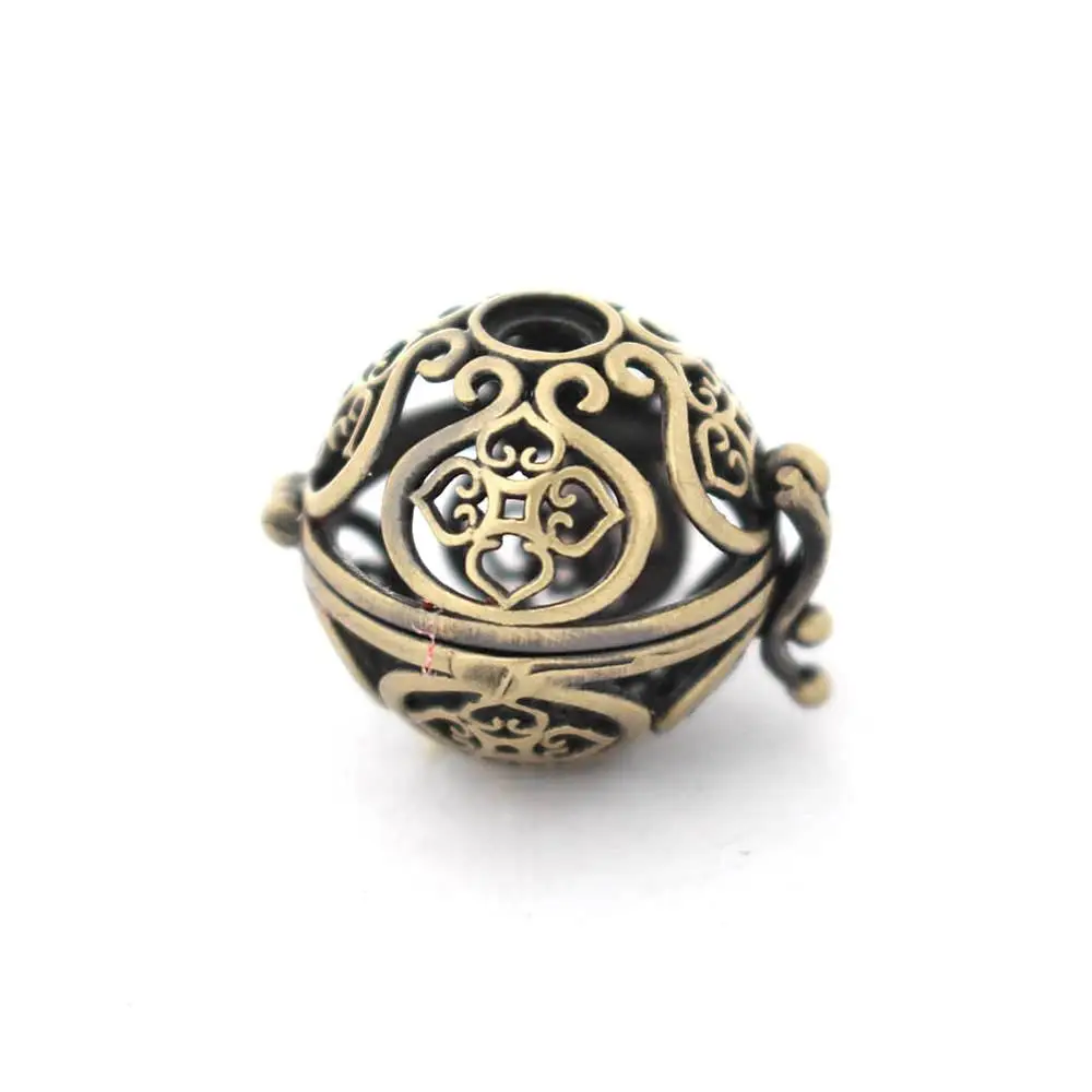 Винтажный круглый филигранный кулон клетка цветок эфирное масло диффузор Сделай