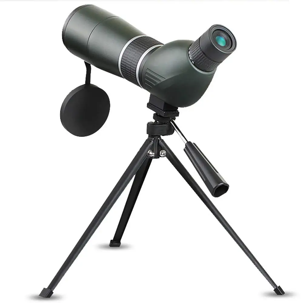 Lusun 15-45x60 зум Монокуляр телескоп водонепроницаемый HD наблюдение за птицами со штативом Охота Зрительная труба 45 градусов угловой глаз