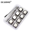 Камни для виски и вина с логотипом на заказ, охладитель, Ледяной Камень, кубики из нержавеющей стали 304, многоразовые бриллианты для водки, сусла, бара