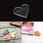 1 шт. прозрачный акриловый трафарет с сердечками шаблон DIY кожаный инструмент версия ручной работы брелок украшения Пара кулон