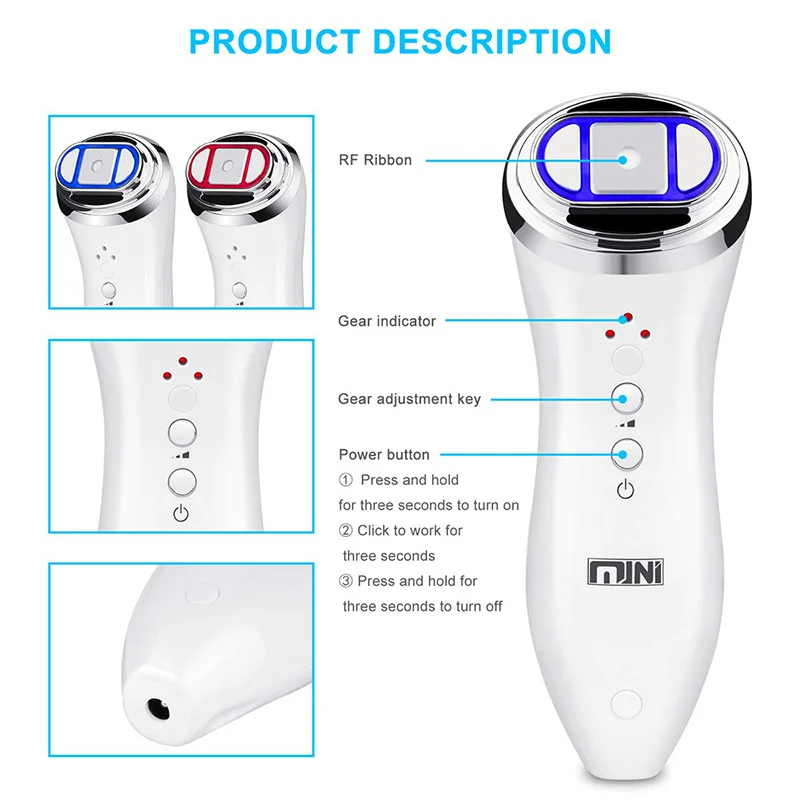 Ультразвуковая мини-машина HIFU раньше против морщин ультразвуковая вибрация