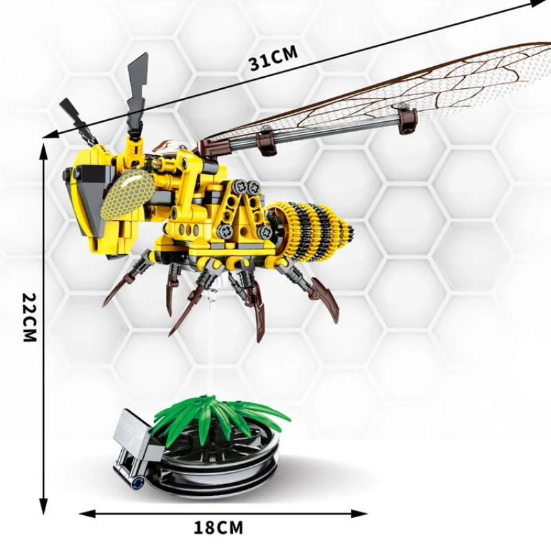 Обучающие игрушки строительные блоки с имитацией насекомых совместимые Technic DIY