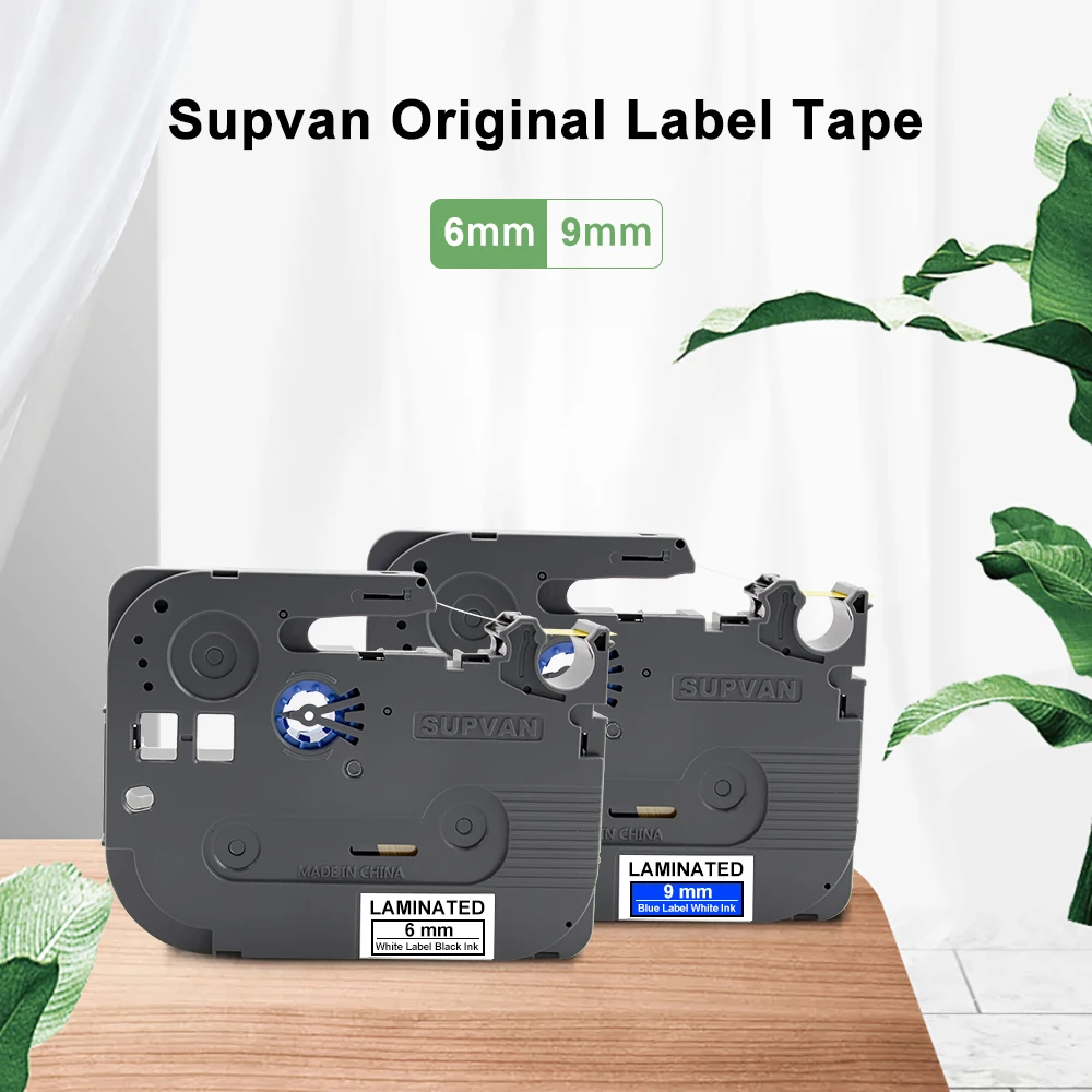 

Supvan HQ Laminated Label Tape LP Series Label PrintersMulticolors Label Cartridge Ribbons with Chip 6mm/9mm Self-Adhesive Paper