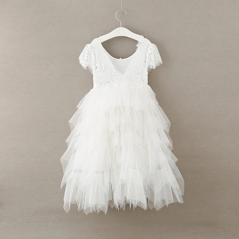 Vestidos/платье для маленьких девочек 2020 г. Кружевное праздничное платье принцессы с