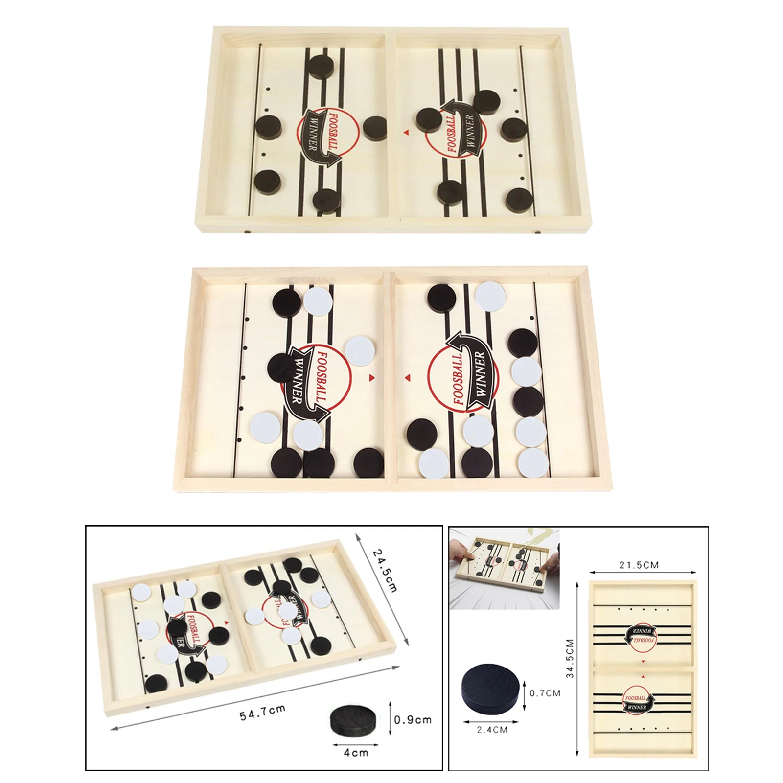 

Fast Sling Puck Game Desktop Battle Wooden Hockey Game Slingshot Board Games