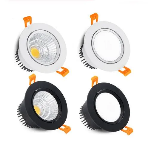 

round Dimmable Recessed LED Downlights 5W 7W 9W 12W 15W 18W COB LED Ceiling Lamp Spot Lights AC110-220V LED Lamp