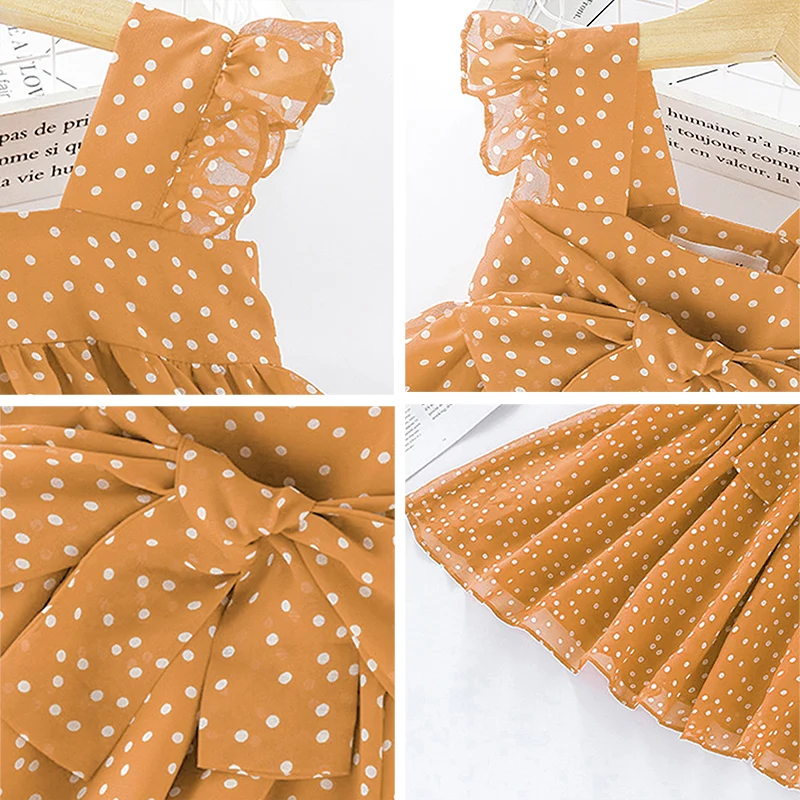 

Toddler Kid Child Baby Girls Sling flying sleeves Dress Summer Ruffles Lace Princess Dresses Costumes Clothes Girls' Clothing