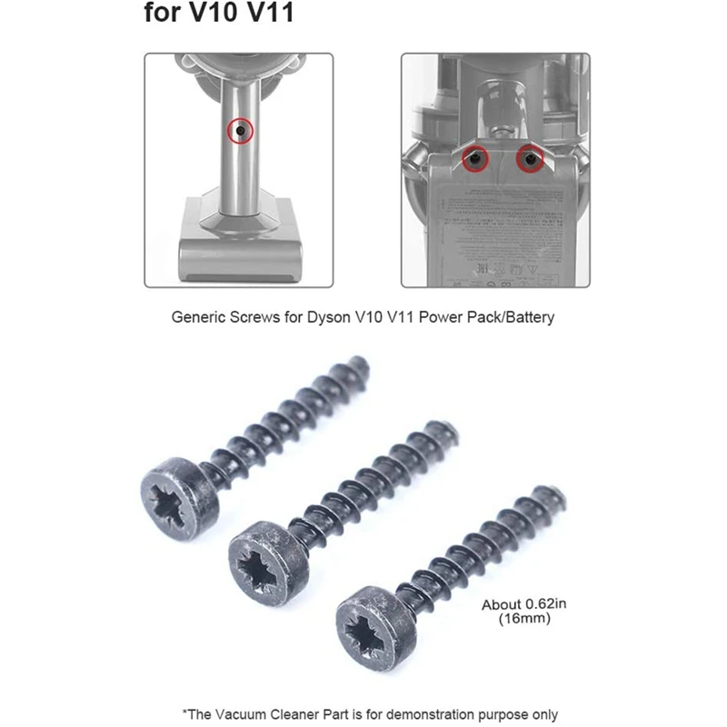 

6Pcs Screws Nail for Dyson Cordless V6 V7 V8 V10 V11 Vacuum Cleaner Power Pack/Battery