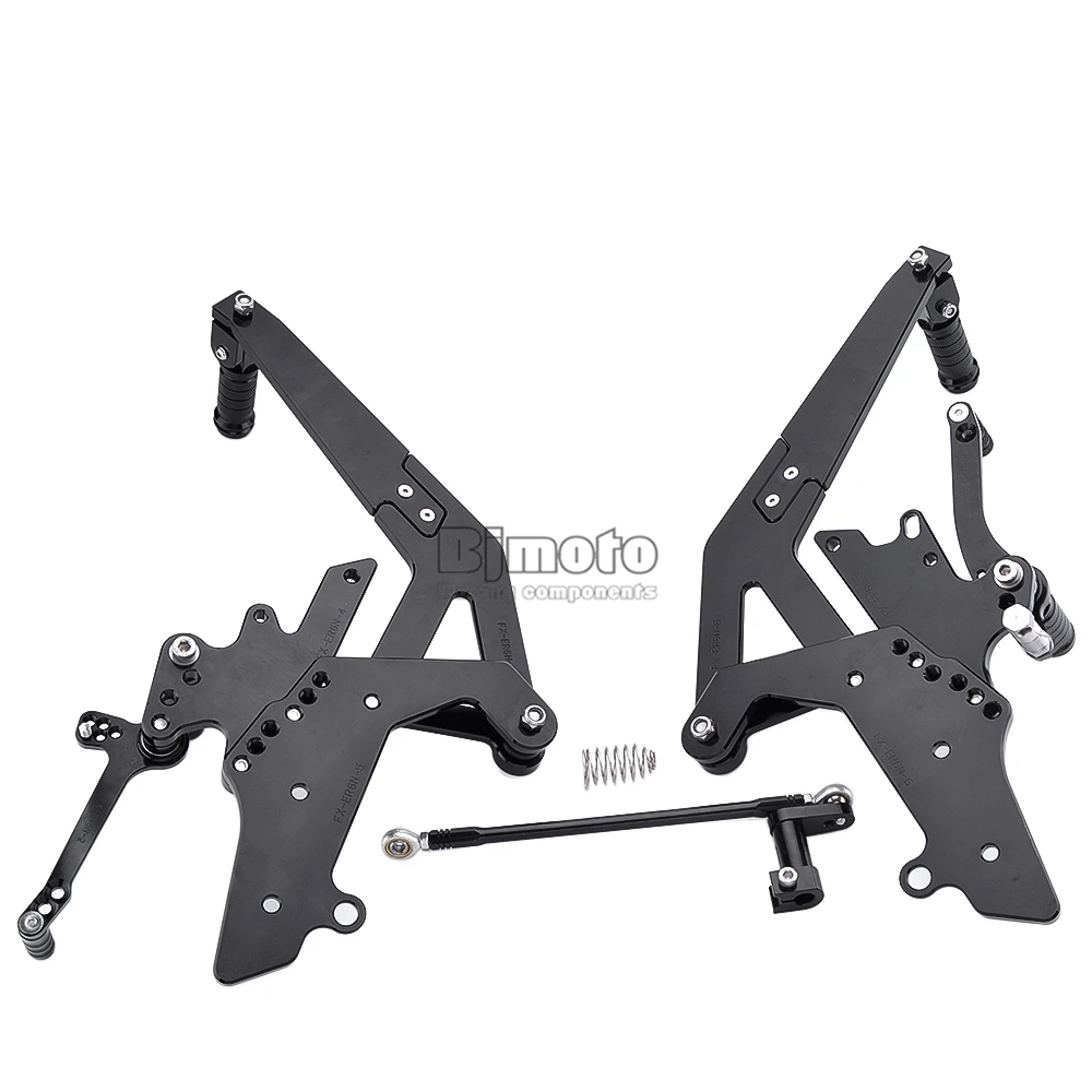 BJMOTO мотоциклетные Запчасти для Kawasaki Ninja 650R ER6F/ER-6N 12-14 мотоциклов гоночные ЧПУ Регулируемые задние комплекты задний комплект подножки