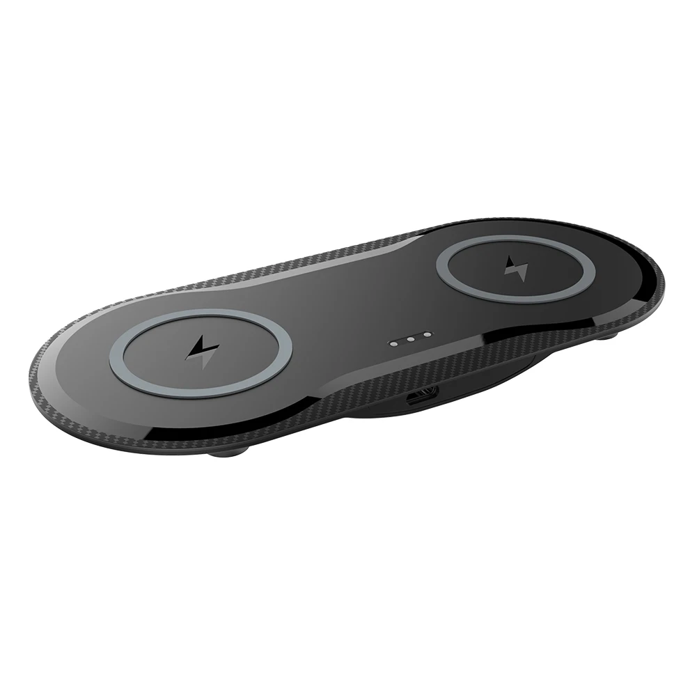 Станция Беспроводное зарядное устройство для рабочего стола Двойная зарядка ABS