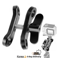 bgning 1 ball clamp long lengthen butterfly clip arm dual holder mount for underwater photography diving light system