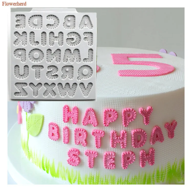 Льняная силиконовая форма для торта 26 Английских Букв | Дом и сад