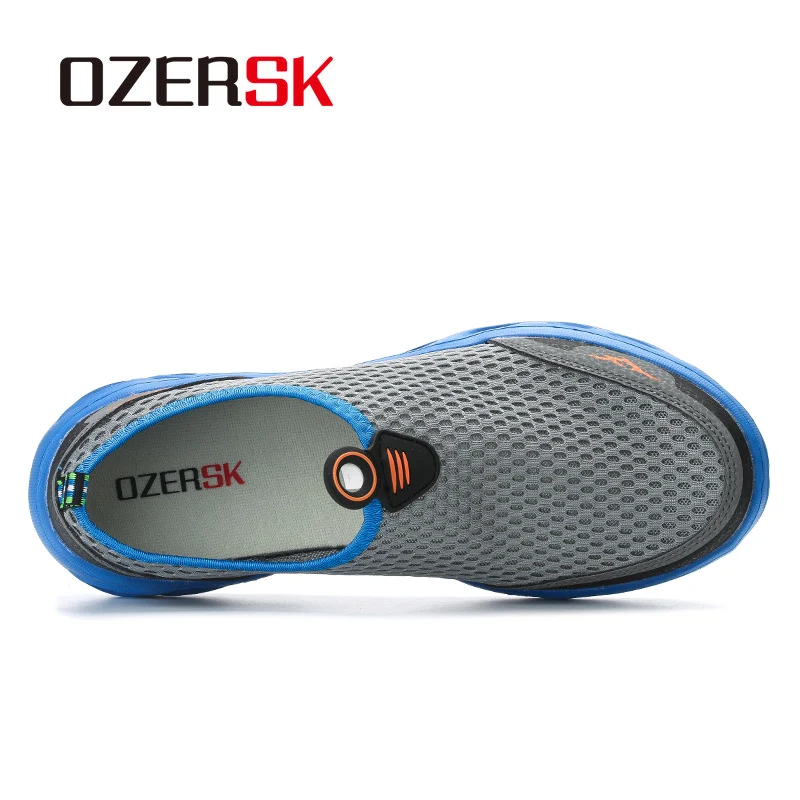 Мужские сетчатые туфли OZERSK повседневные Мягкие лоферы без застежки дышащие для