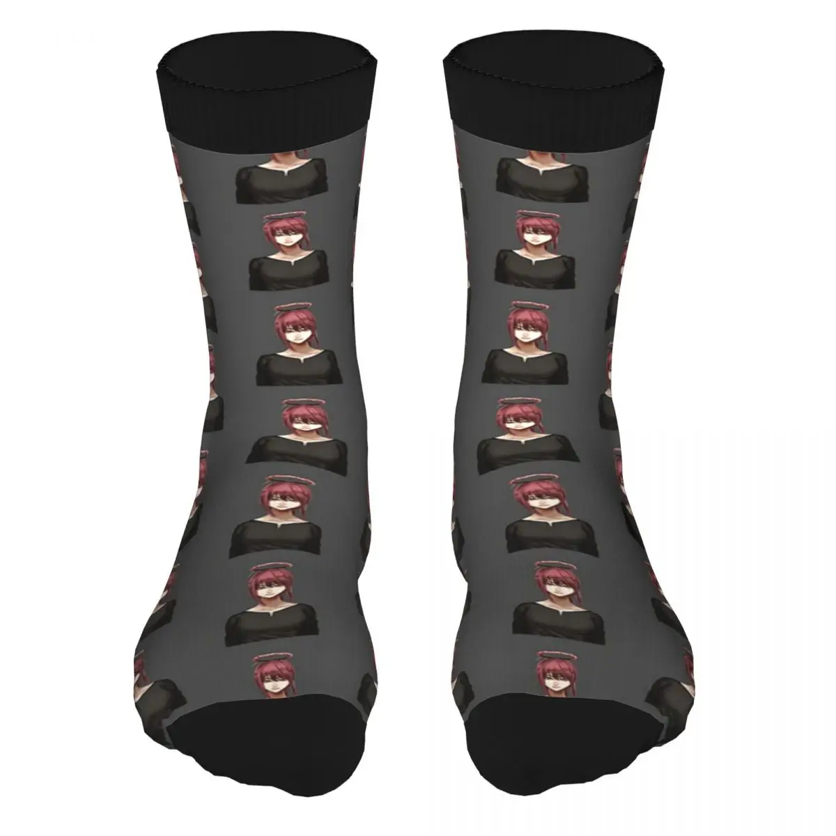 

For Men Makima Chainsaw Man Anime Thick Contrast Color Socks 5% Spandex Clothing Vintage Crew Middle Tube Socks Party Socks