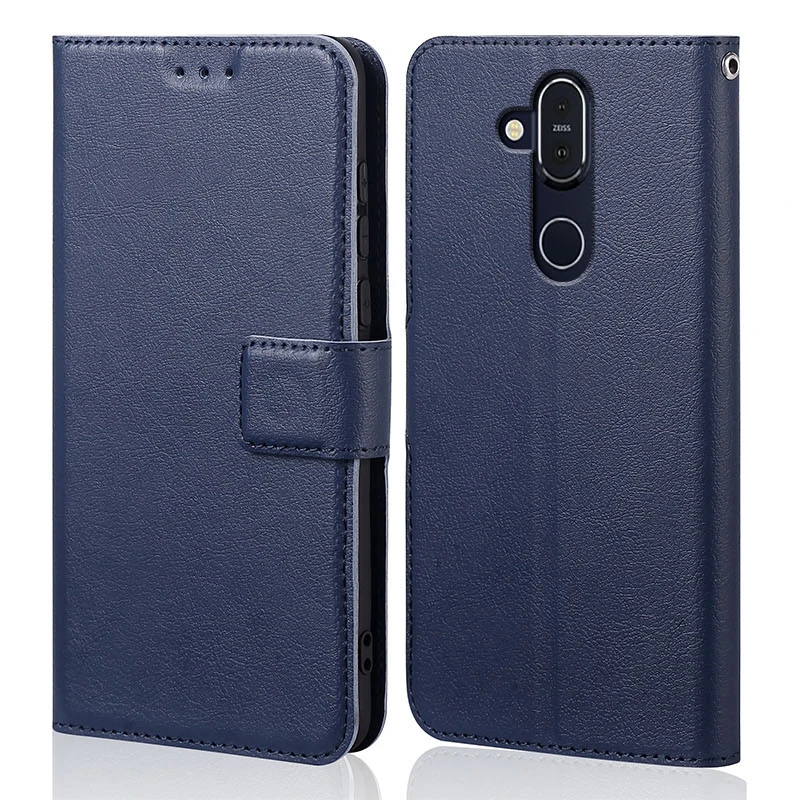 

Силиконовый чехол-книжка для Nokia X7, Роскошный кошелек из искусственной кожи, магнитные чехлы для телефонов Nokia 7,1 Plus/8,1 с держателем для карт