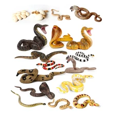Realistic Wilde Life Snake Figurines Playset,Rattlesnake Cobra Growth Cycle Model Miniature Educational Toys Figures for kids