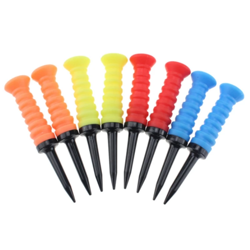 

ELOS-5Pcs Golf Elastic Soft Rubber Sleeve Ball Tack Fake Grass Sports Tool