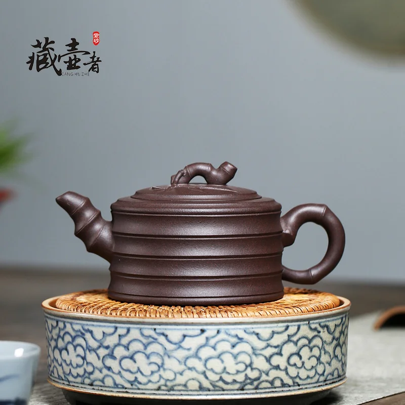 

Hide pot of yixing purple clay bar lines are recommended stale 30 old teapot tea merchant high bamboo pot