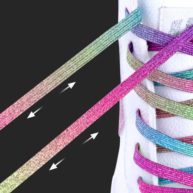 

New Elastic Locking Shoelace Candy color No Tie Shoe laces Sneakers Quick Safety Flats Shoelace Kids and Adult Unisex Lazy laces