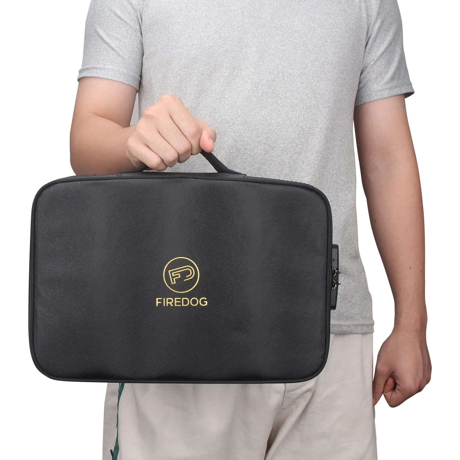 Чехол FIREDOG с защитой от запаха курения большой Дорожный и замком портативный