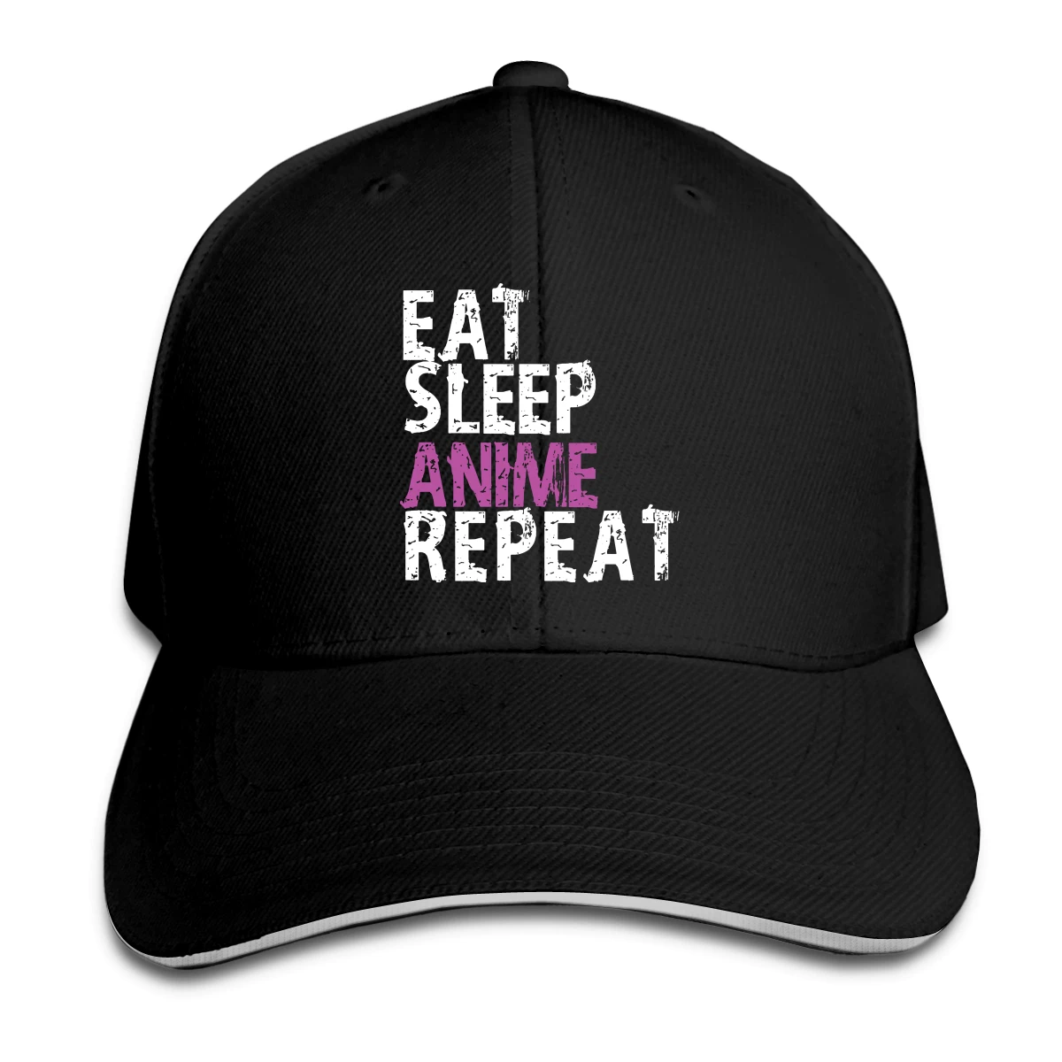 

Eat Sleep Anime Repeat Hat Baseball Cap for Men Women Fashion Adjustable Sun Hat
