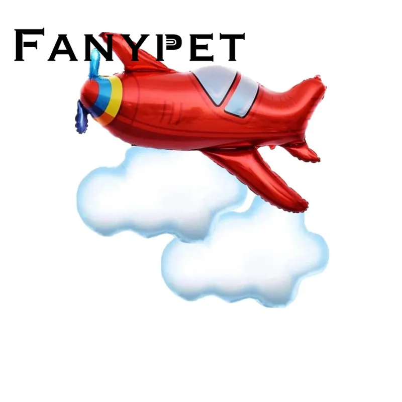 Синий и белый цвет искусственный самолет украшение для вечеринки детский