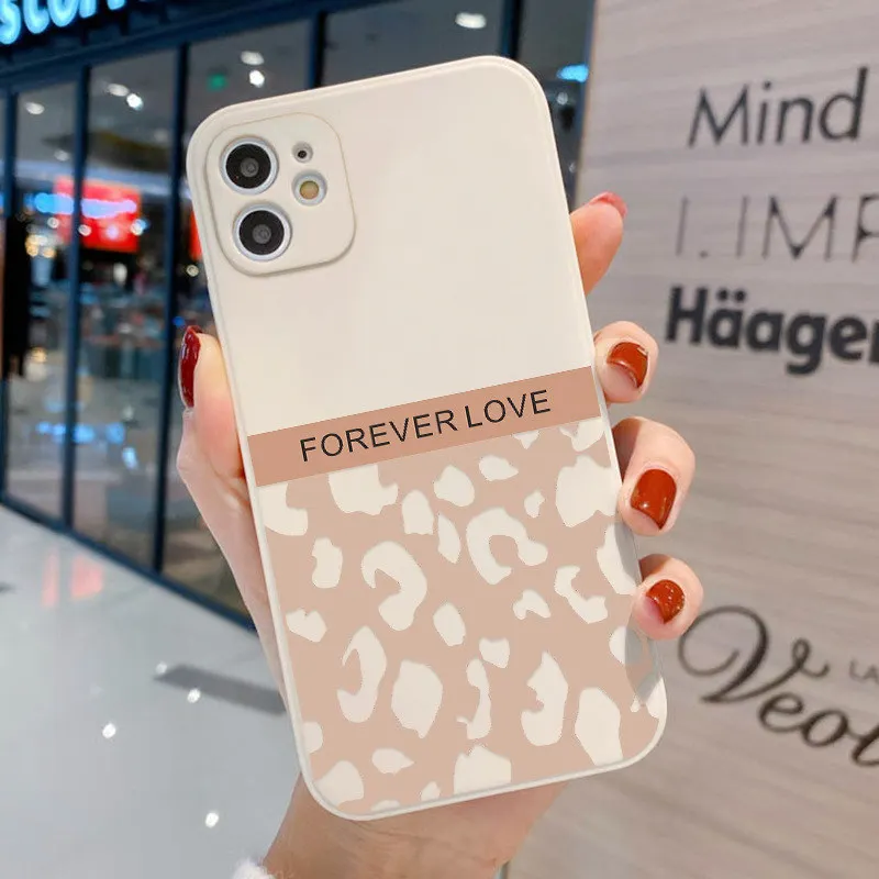 Леопардовый чехол для iPhone 13 Pro Max 12 11 XS XR X 7 8 Plus роскошный силиконовый защитный