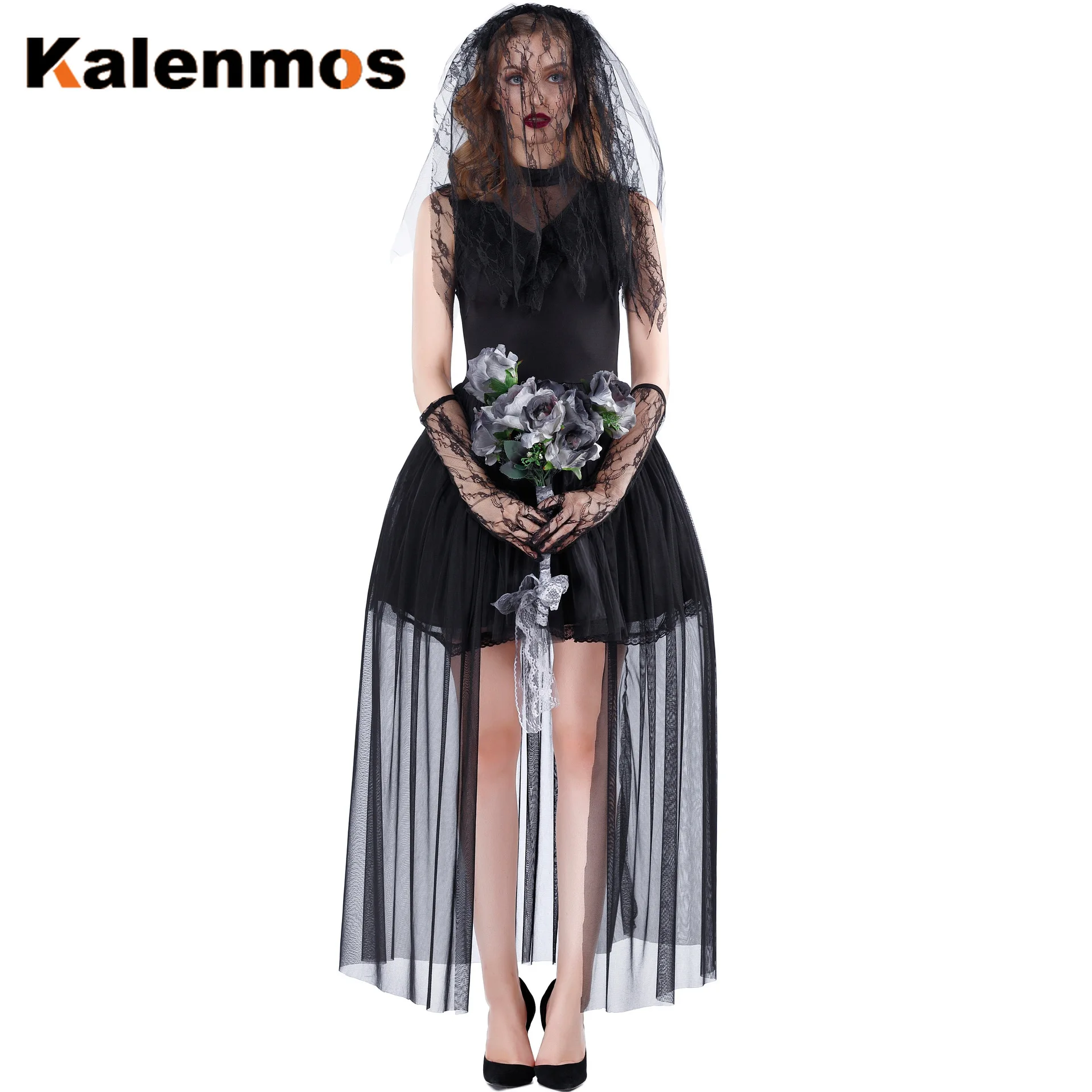 Костюм на Хэллоуин женское платье косплей Ужасный Призрак сетка трапециевидные