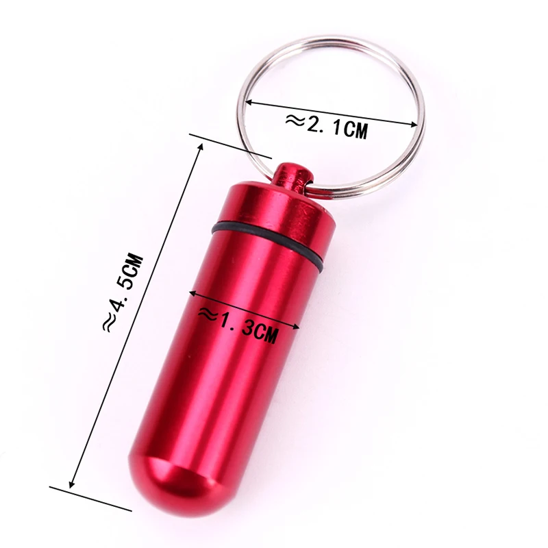 

Mini Seal Medicine Bottle Waterproof Portable Belt Medicine Storage Box Creativity Keychain Medicine Container Travel Goods