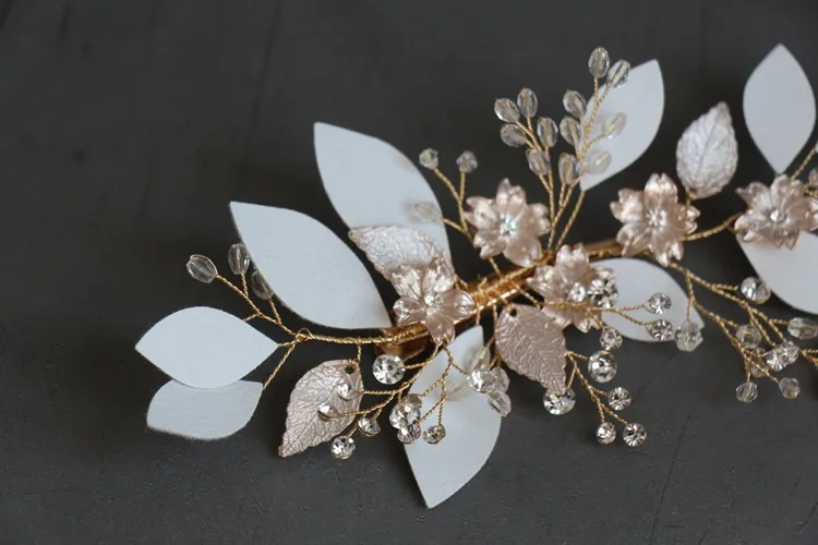 Ручной работы фланель лист Свадебные Заколки Для Волос цельнокроеное платье