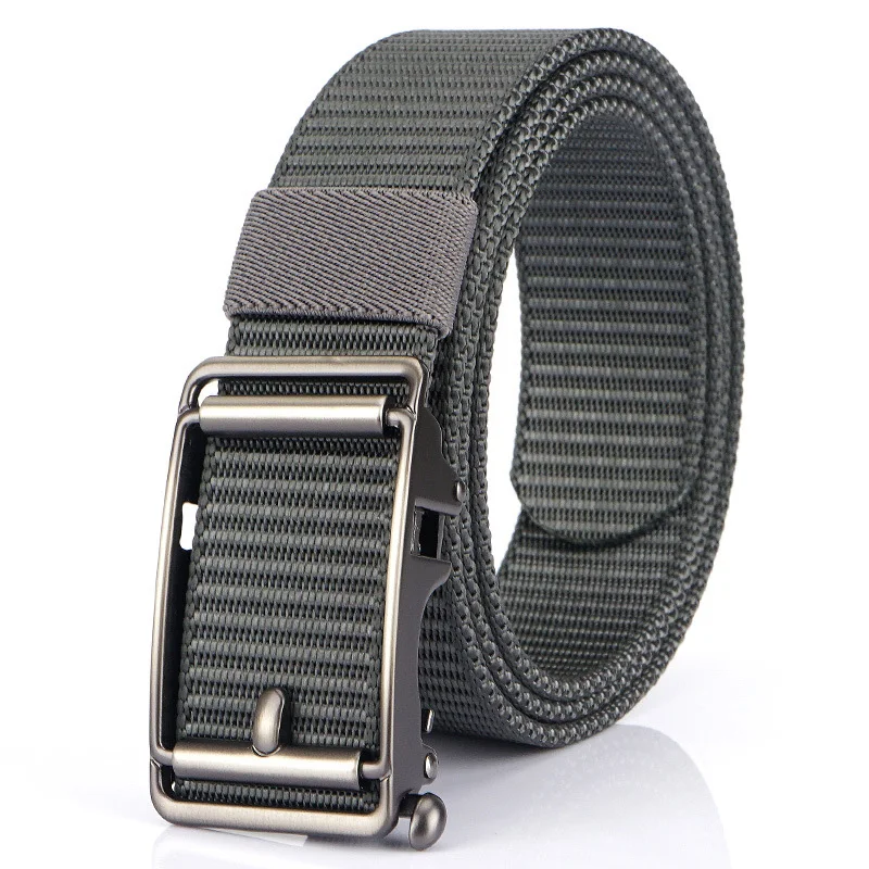 Ремень с автоматической пряжкой мужской модный тканевый пояс из нейлона