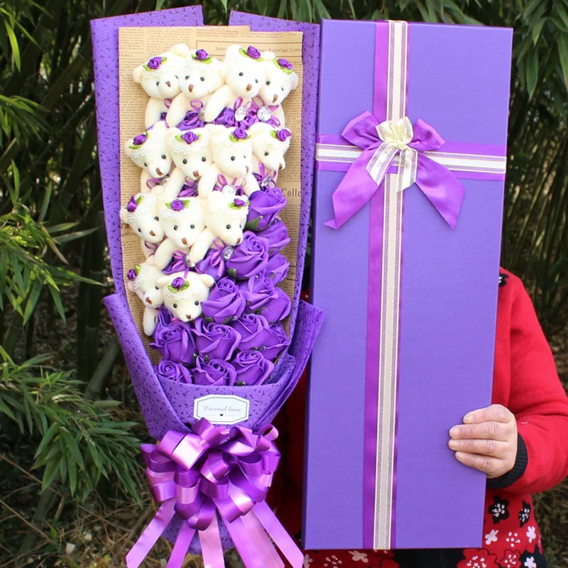 

Handicrafts plush bouquet toy Valentine's Day Christmas Gifts birthday present beautiful simulation flower