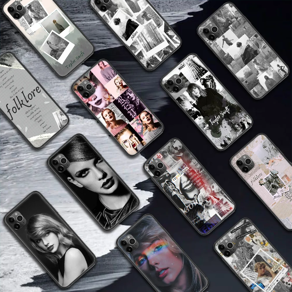 

Taylor Alison Swift Folklore Phone Case For IPhone 4 4s 5 5S SE 5C 6 6S 7 8 Plus X XS XR 11 12 Mini Pro Max 2020 black Prime